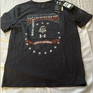 Under Armour Boy’s Freedom Tee Size L Eagle Stars